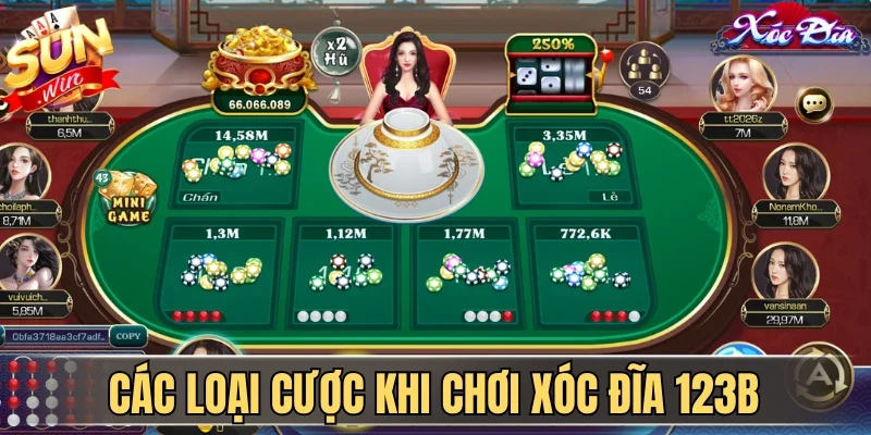 Xóc Đĩa 123B - Tận Hưởng Game Dân Gian Bùng Nổ Thưởng | Hình số 1 Các loại cược khi chơi xóc đĩa 123B