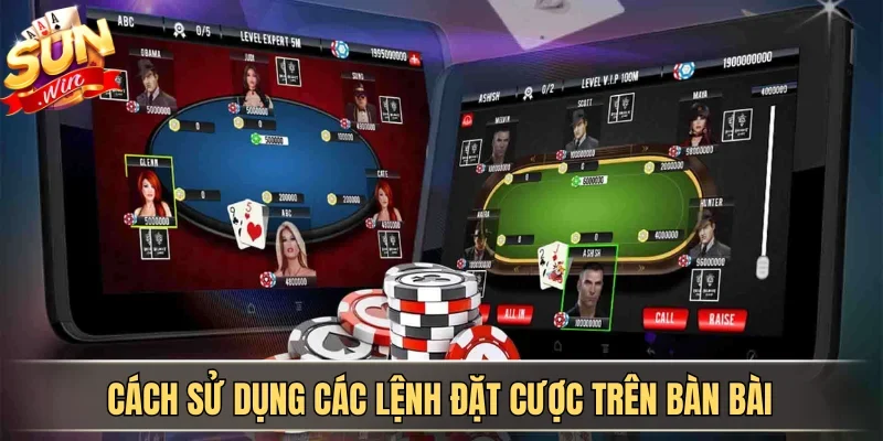 Hướng Dẫn Chơi Poker Cơ Bản Và Quy Tắc All-In Chuẩn Xác | Hình số 4 Cách sử dụng các lệnh đặt cược trên bàn bài