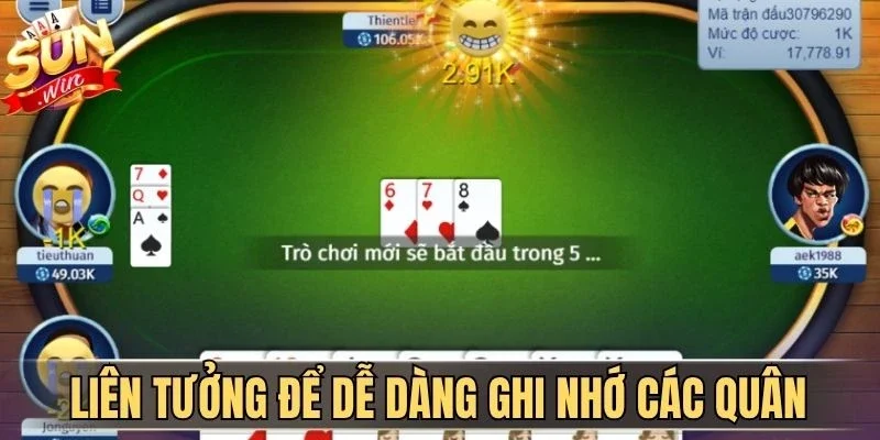 5 Bí Kíp Mẹo Nhớ Bài Tiến Lên Miền Nam Bất Bại Cùng Sunwin | Hình số 4 Liên tưởng để dễ dàng ghi nhớ các quân