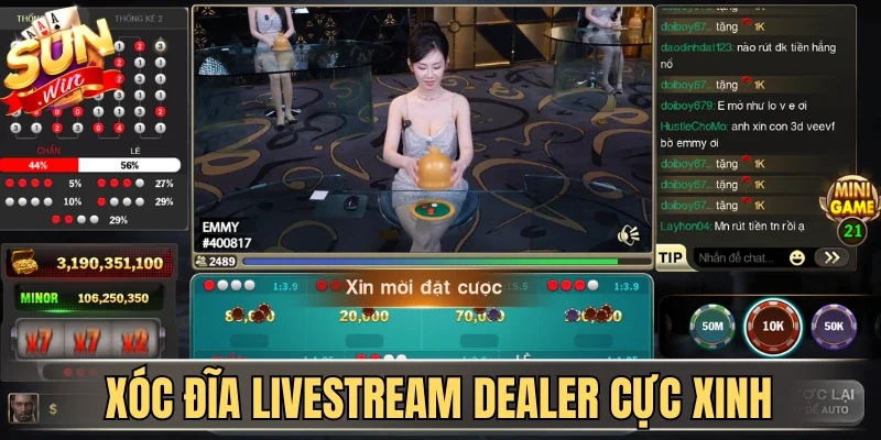 Xóc Đĩa 123B - Tận Hưởng Game Dân Gian Bùng Nổ Thưởng | Hình số 2 Trải nghiệm xóc đĩa livestream cùng dealer cực xinh